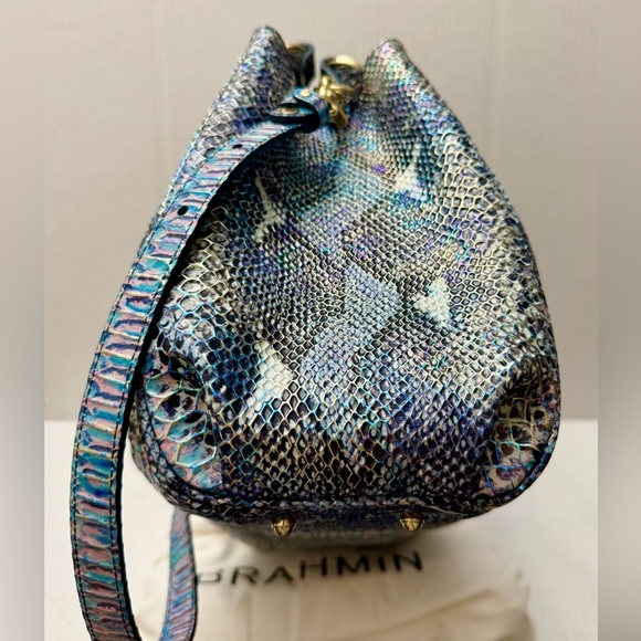 Brahmin Elise Satchel In Opal Marine Seville - Picture 5 of 8